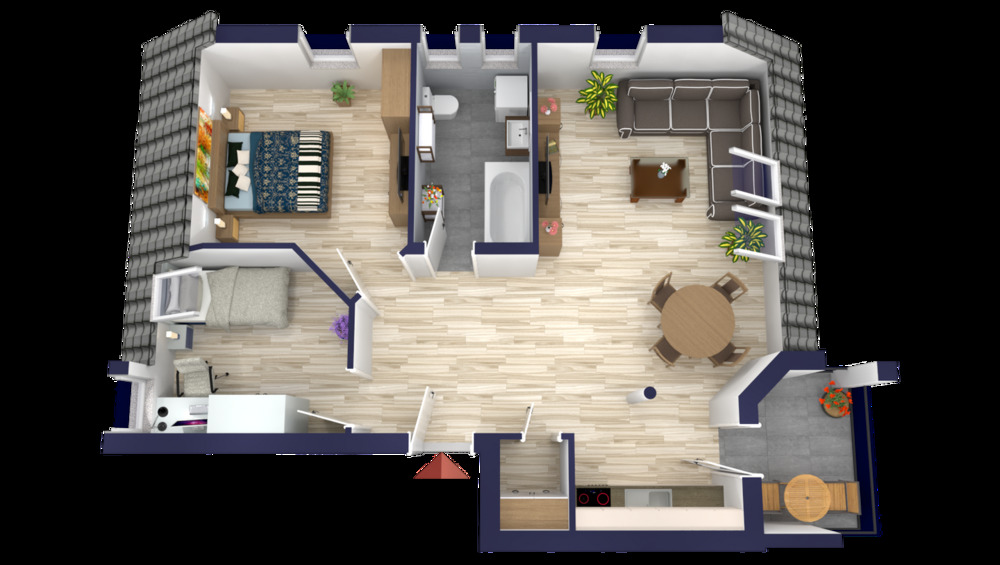 Etagenwohnung Blankenfelde-Mahlow Groß Kienitz - 3 Zimmer, 65 m&sup2;, 189.900&euro; | Angebot:25699331