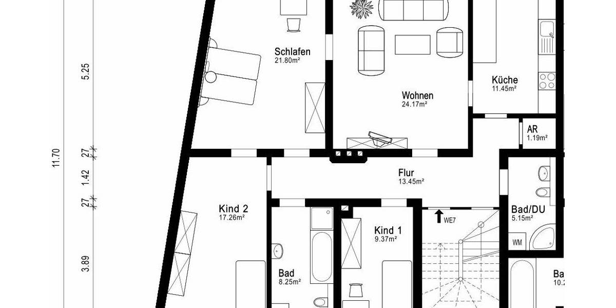 Etagenwohnung Lützen - 4 Zimmer, 120 m&sup2;, 980&euro; | Angebot:26797660