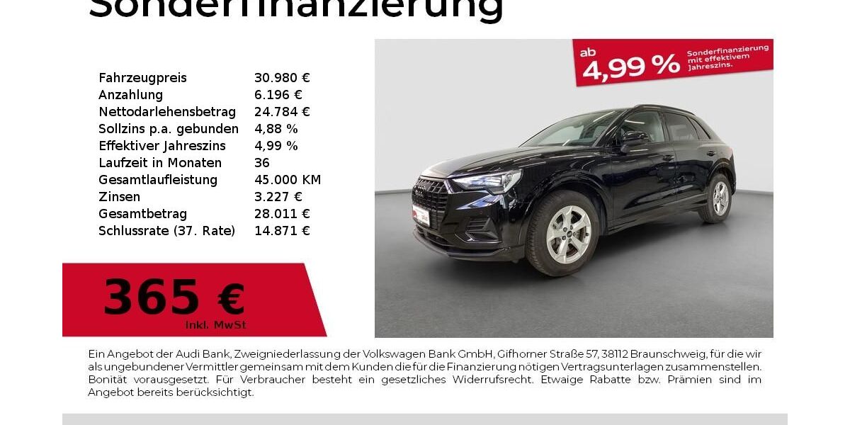 Audi Q3 55.096 km 30.980 € Fürth 90763