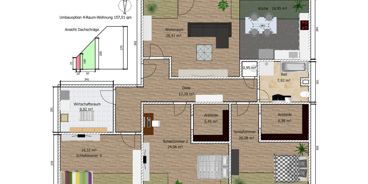 Etagenwohnung Döbeln - 5 Zimmer, 157 m&sup2;, 137.500&euro; | Angebot:25688908