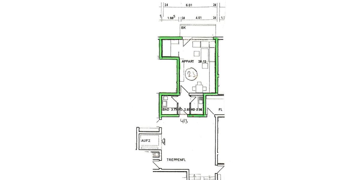 Etagenwohnung Koblenz Bubenheim - 1.5 Zimmer, 38 m&sup2;, 140.000&euro; | Angebot:26992899