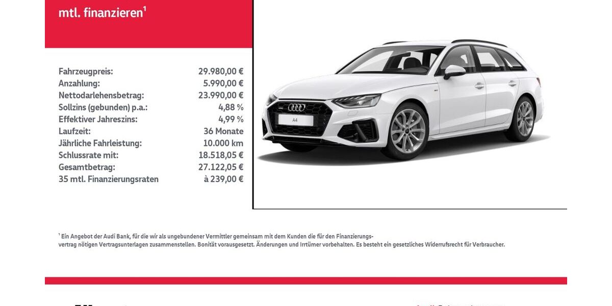 Audi A4 48.119 km 29.980 &euro; Nordhausen 99734