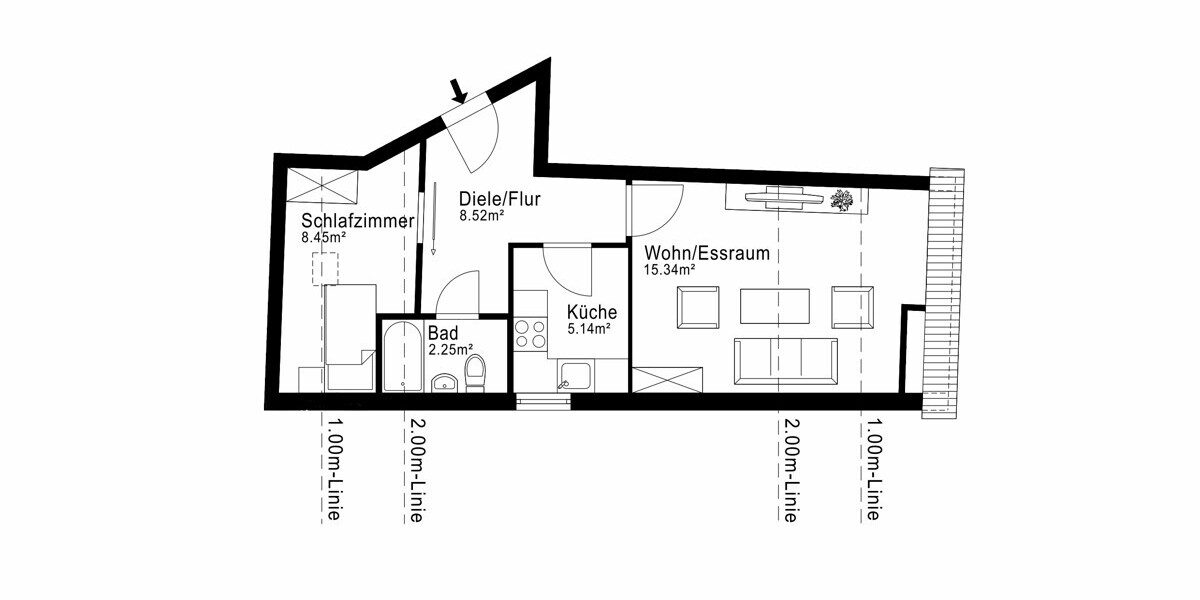 !! BEZUGSFREI !! Oben ist es am schönsten * möblierte 1,5-Zimmer-Wohnung im Dachgeschoss * TRUDERING - Dachgeschoßwohnung München Trudering-Riem | Angebot:24832250