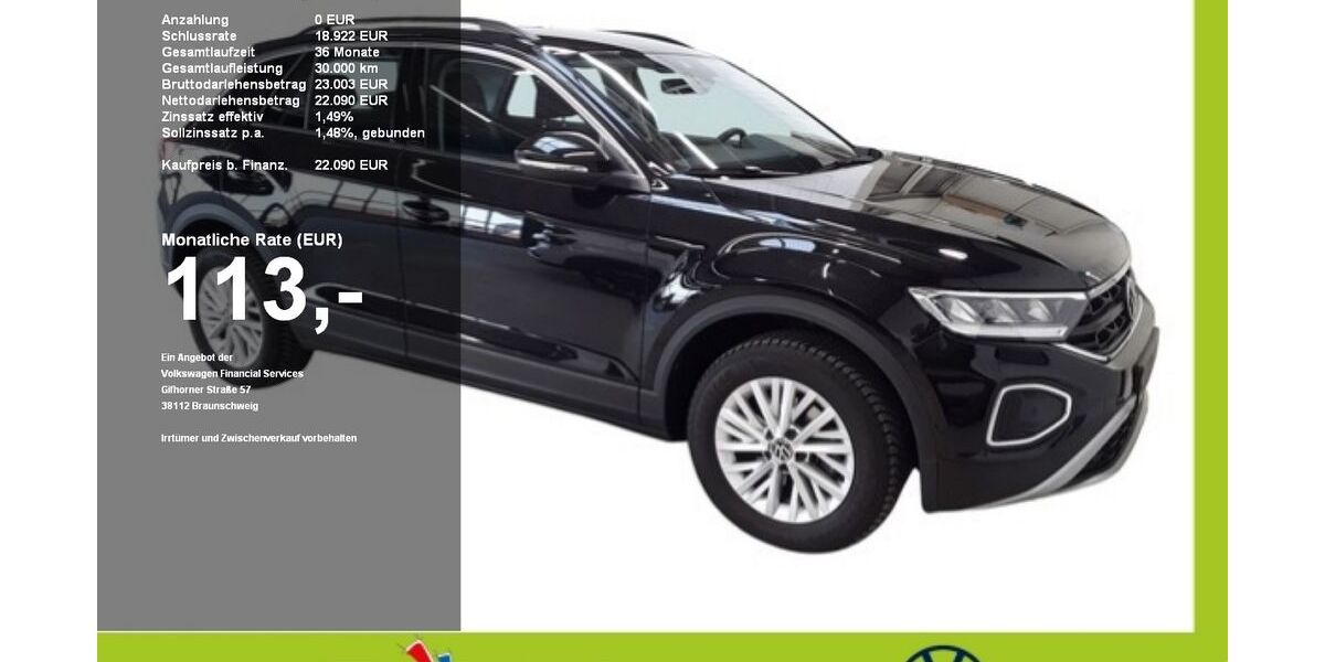VW T-Roc 7.668 km 22.080 &euro; Mainburg 84048