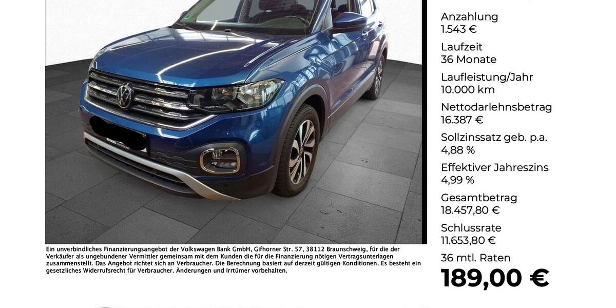 VW T-Cross 55.186 km 17.698 &euro; Osnabrück 49078