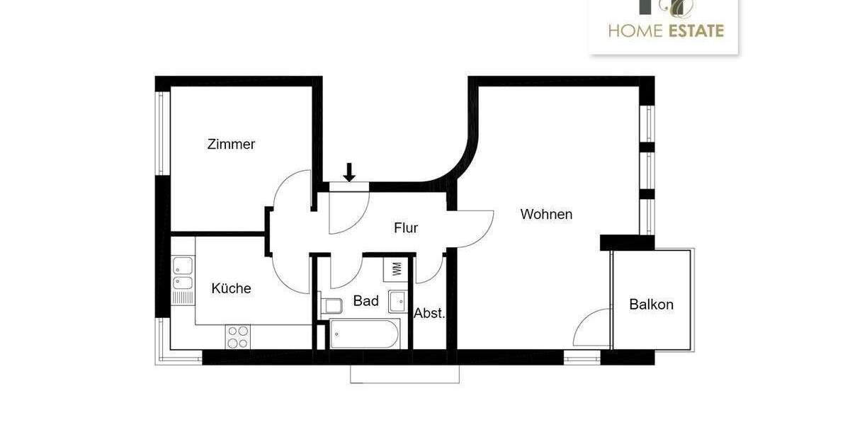 Etagenwohnung Teltow - 2 Zimmer, 60 m&sup2;, 200.000&euro; | Angebot:26032832