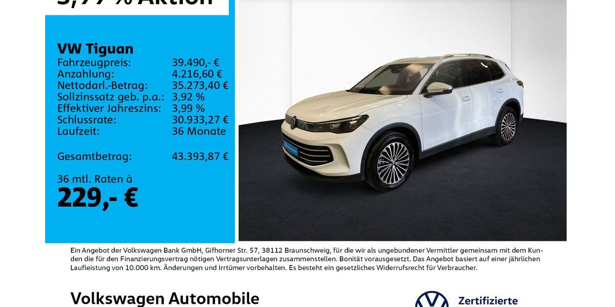 VW Tiguan 43.931 km 38.990 &euro; Leipzig 04178