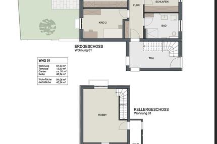 Wohnung Kaufering - 4 Zimmer, 94 m&sup2;, 1.459&euro; | Angebot:26207297