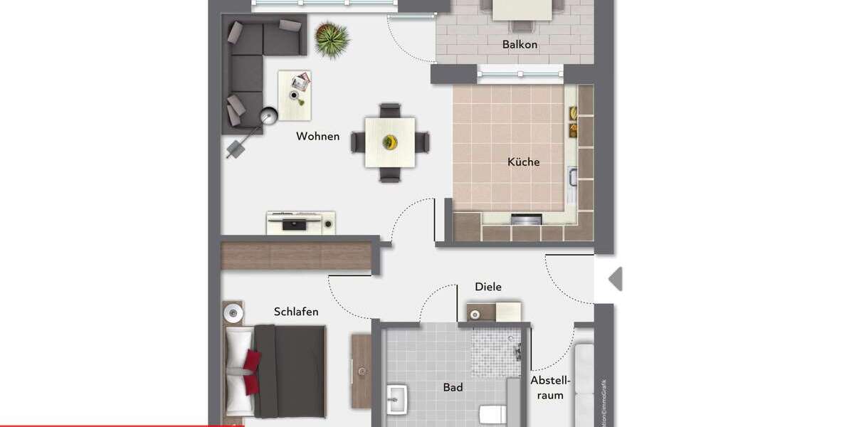 Etagenwohnung Schlitz - 2 Zimmer, 63 m&sup2;, 225.000&euro; | Angebot:20228448