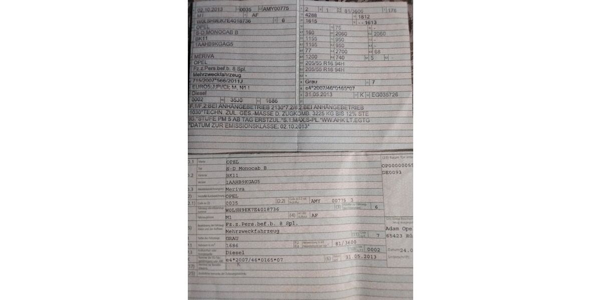 Opel Meriva 102.088 km 5.900 &euro; Weng 84187