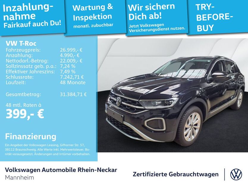 VW T-Roc 24.979 km 26.999 € Mannheim 68309