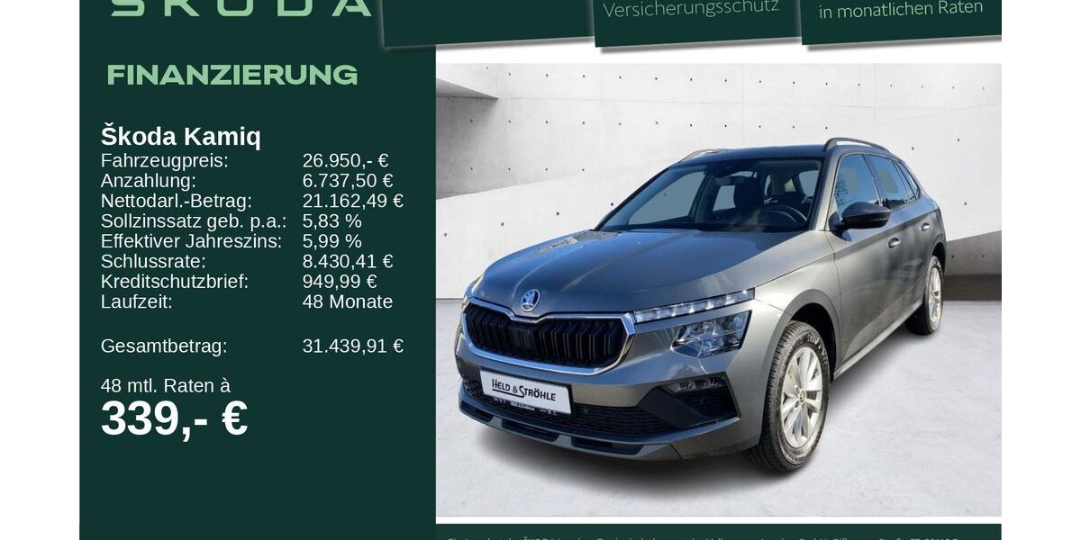 Skoda Kamiq 6.001 km 25.750 &euro; Neu-Ulm 89231