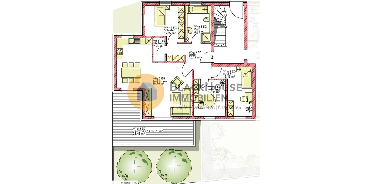 Baujahr 2021: Große sonnige Gartenwohnung mit Einzelgarage und Stellplatz - Erdgeschoßwohnung Reichertshofen | Angebot:26283105