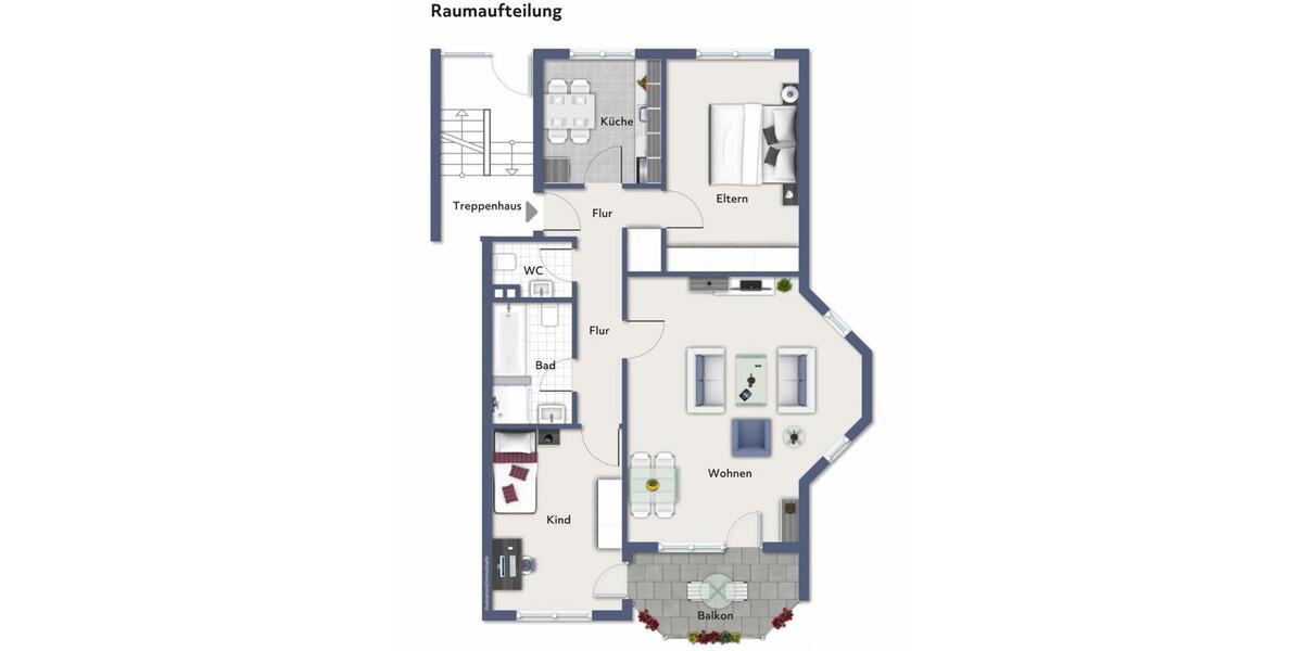 Etagenwohnung Germersheim - 3 Zimmer, 84 m&sup2;, 1.070&euro; | Angebot:26394061
