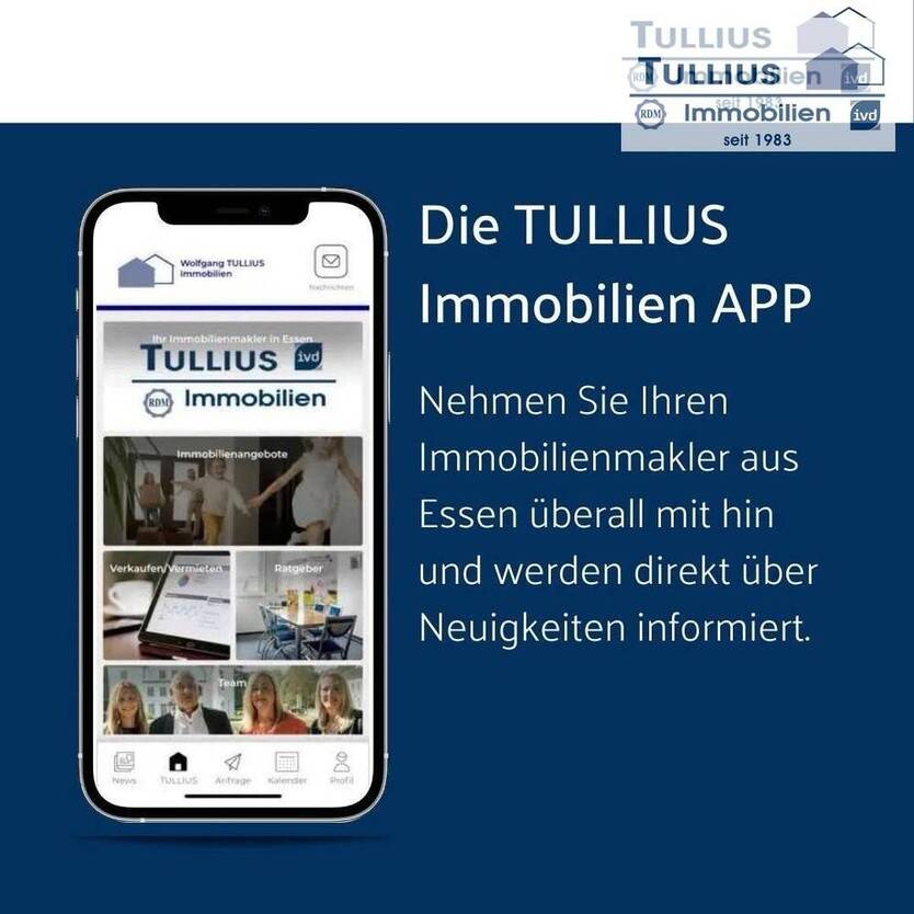 1-Zimmer-Dachgeschoßwohnung mit Einbauküche, 2 Balkone und Stellplatz in Essen-Borbeck
