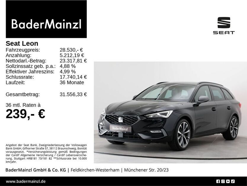 Seat Leon 11.400 km 28.330 € Feldkirchen/Westerham 83620