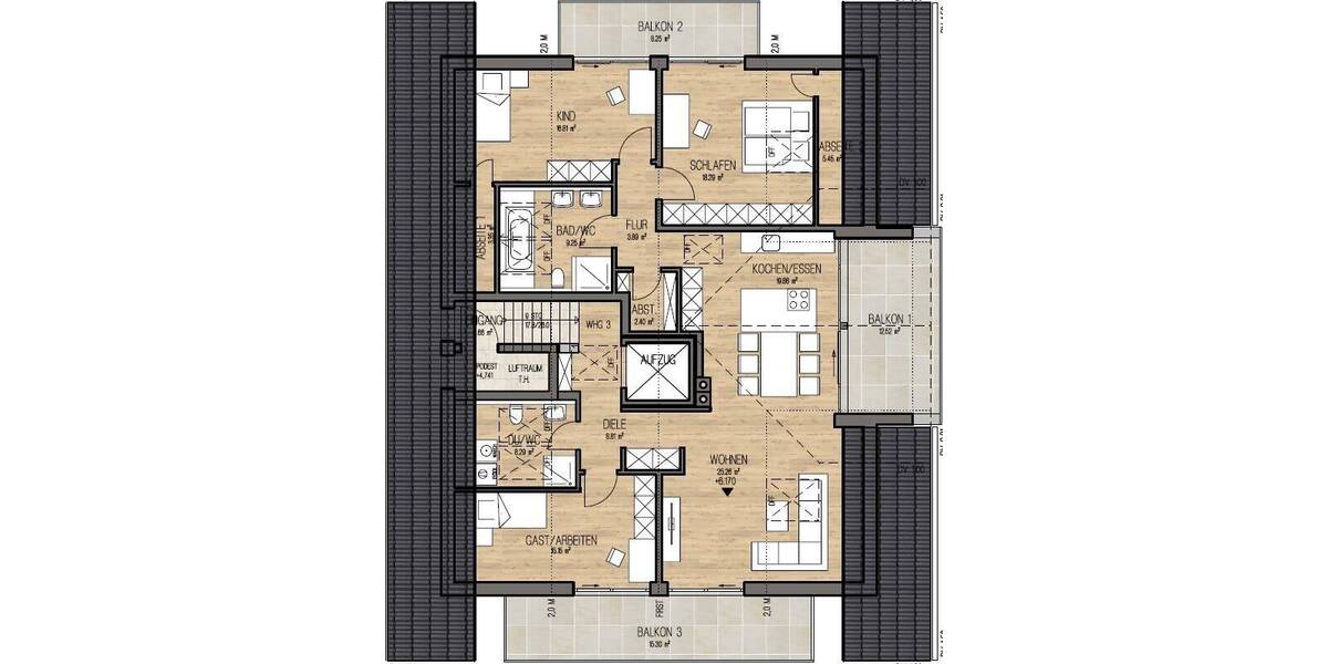 Etagenwohnung Garmisch-Partenkirchen Garmisch - 4 Zimmer, 124 m&sup2;, 1.592.500&euro; | Angebot:26449943