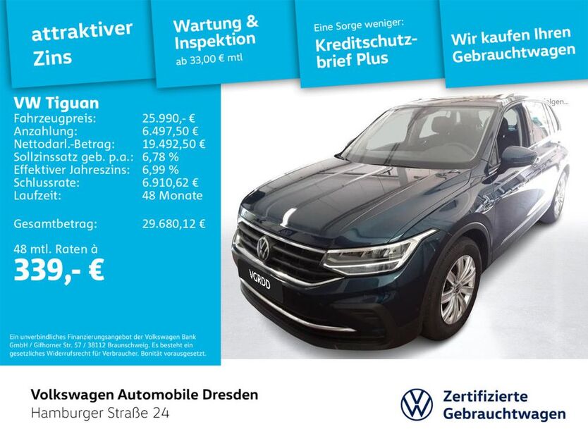 VW Tiguan 50.474 km 25.990 € Dresden 01067