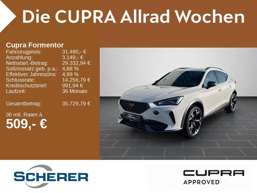 Cupra Formentor 20.532 km 31.490 € Saarbrücken 66115