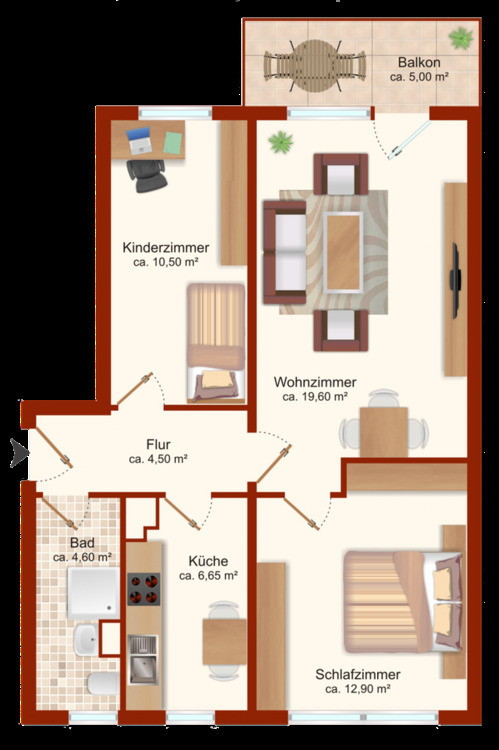 Altersgerechtes Wohnen mit Fahrstuhl, Dusche und Balkon! zimmer