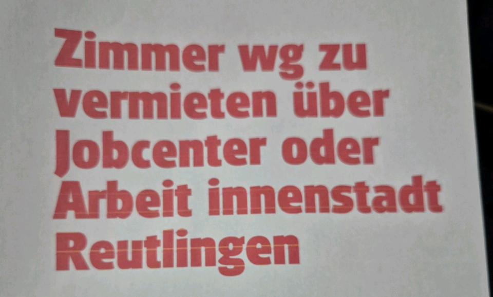 Etagenwohnung Reutlingen - 1 Zimmer, 15 m&sup2;, 480&euro; | Angebot:24873273