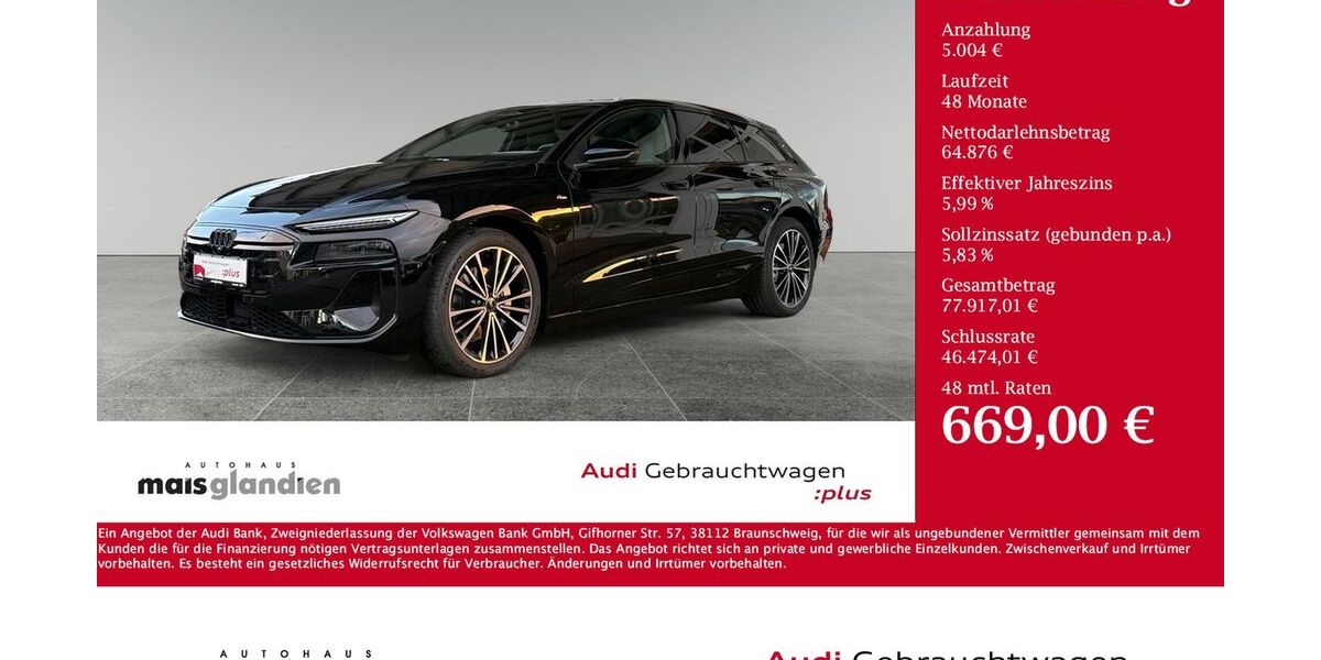 Audi A6 e-tron 8.380 km 69.880 &euro; Pronsfeld 54597