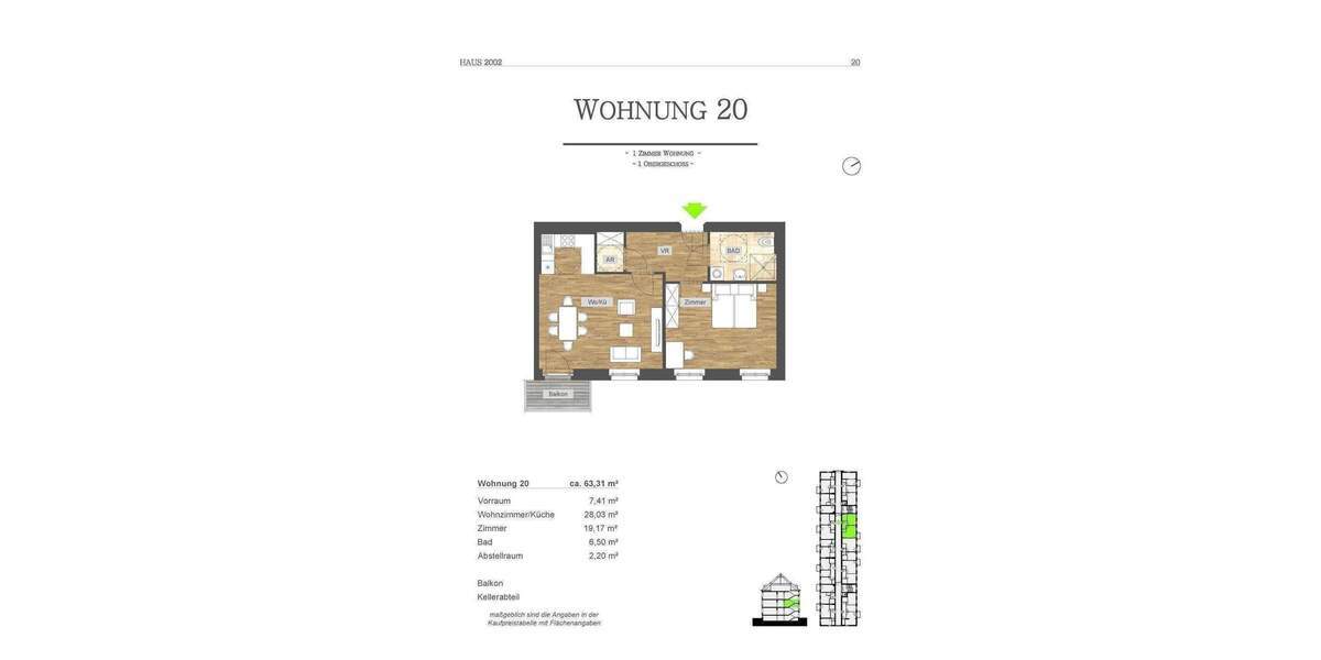 Etagenwohnung Bitburg - 2 Zimmer, 63 m&sup2;, 730&euro; | Angebot:26433526