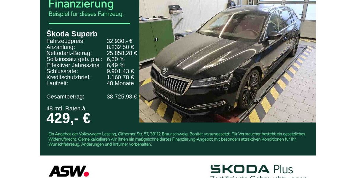 Skoda Superb 62.300 km 32.930 &euro; Bad Rappenau 74906