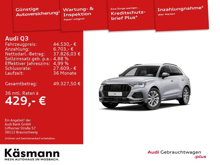 Audi Q3 6.900 km 44.530 € Mosbach 74821