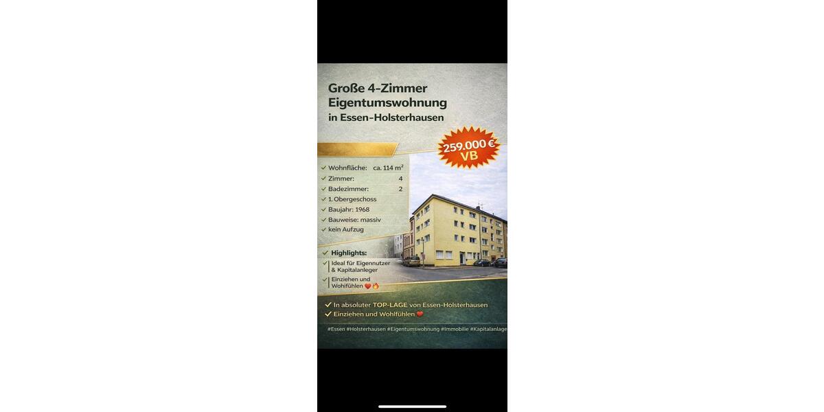 Etagenwohnung Pulheim - 4 Zimmer, 114 m&sup2;, 259.000&euro; | Angebot:25943164