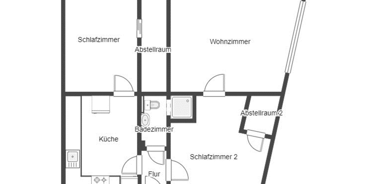 Erdgeschoßwohnung Braunschweig Wabe-Schunter-Beberbach - 3 Zimmer, 82 m&sup2;, 124.000&euro; | Angebot:25022395