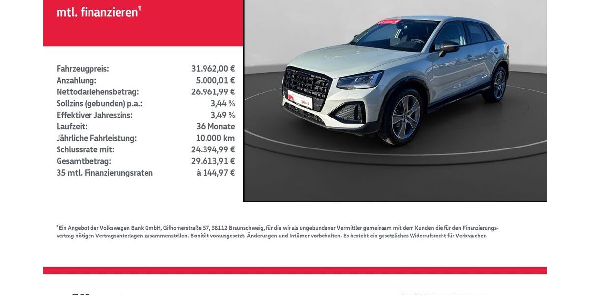 Audi Q2 8.768 km 31.962 &euro; Nordhausen 99734