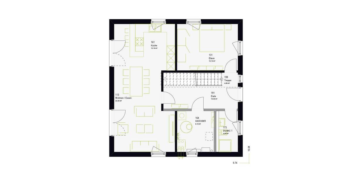 Einfamilienhaus Bedburg Königshoven - 6 Zimmer, 133 m&sup2;, 363.558&euro; | Angebot:26798117