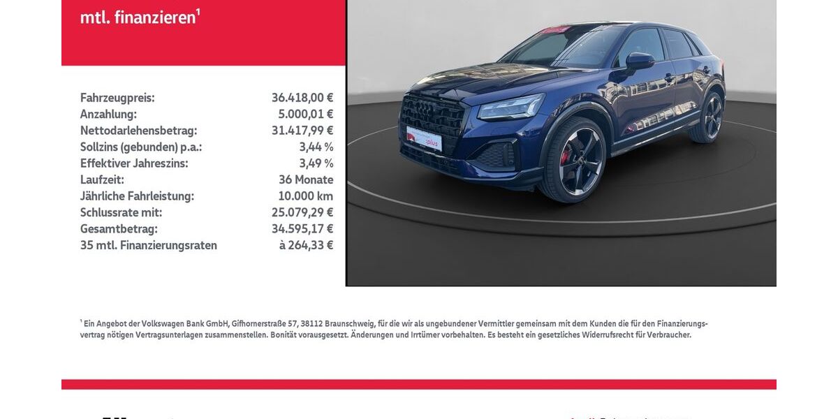 Audi Q2 8.232 km 36.418 &euro; Mühlhausen/Thüringen 99974
