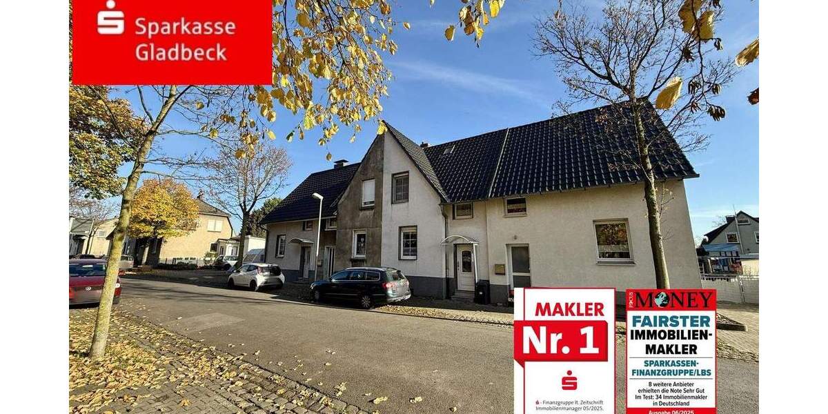 Reihenmittelhaus Gladbeck Schultendorf - 3 Zimmer, 80 m&sup2;, 200.000&euro; | Angebot:25190759