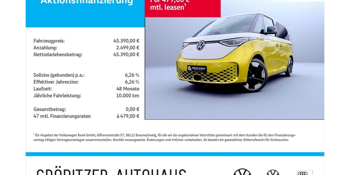 VW ID. Buzz 18.500 km 45.389 &euro; Gröditz 01609
