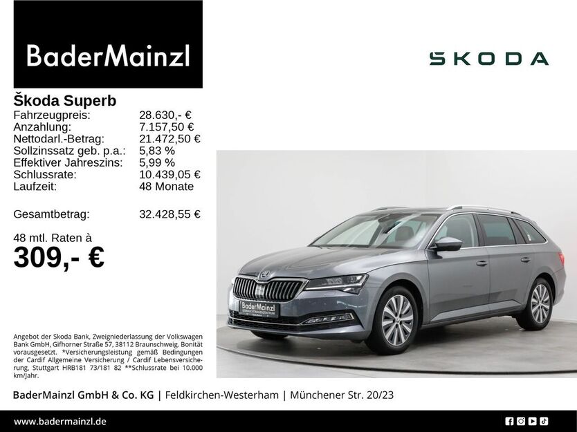 Skoda Superb 91.302 km 28.630 € Feldkirchen/Westerham 83620