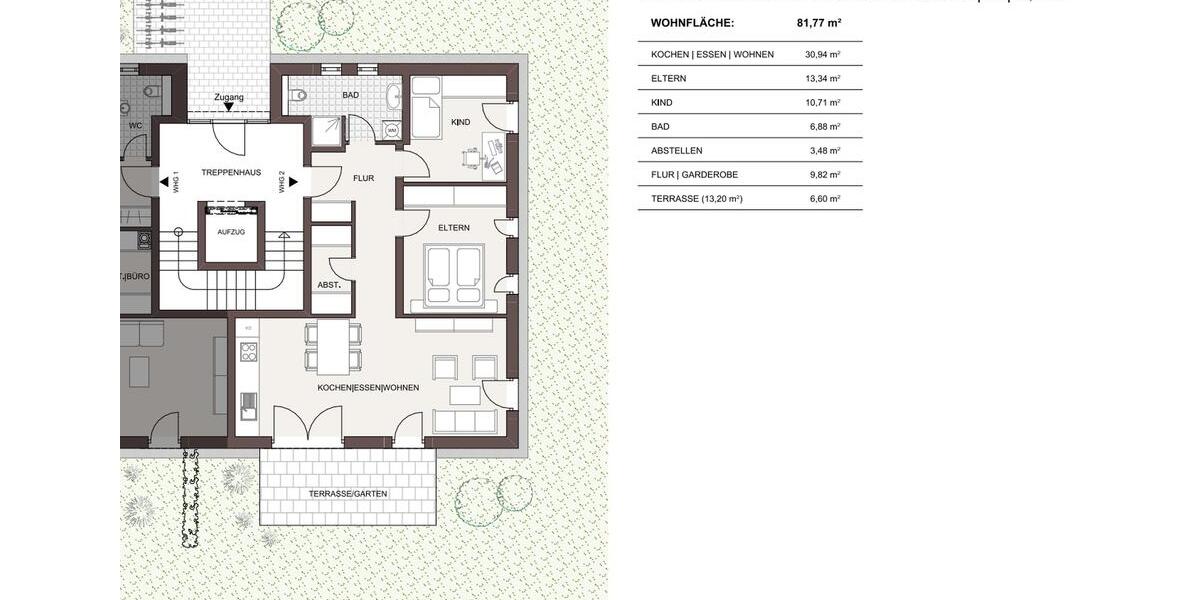 Erdgeschoßwohnung Heldenstein - 3 Zimmer, 82 m&sup2;, 1.100&euro; | Angebot:26405757