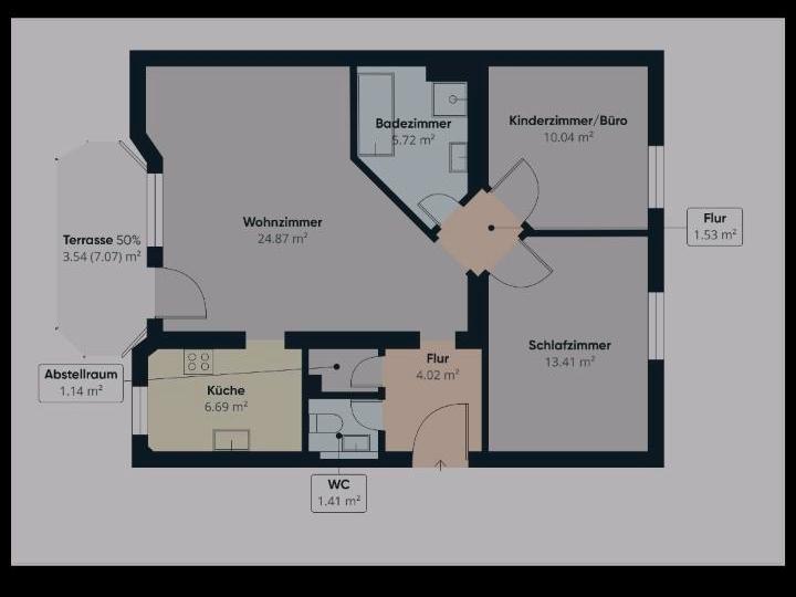 Erdgeschoßwohnung Blaufelden - 3 Zimmer, 74 m&sup2;, 1.150&euro; | Angebot:25219389