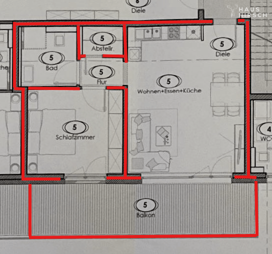 Etagenwohnung Korb Kleinheppach - 2 Zimmer, 64 m&sup2;, 339.000&euro; | Angebot:24489722