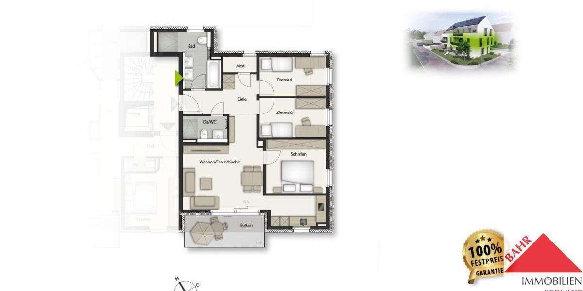 Etagenwohnung Gärtringen - 4 Zimmer, 93 m&sup2;, 669.000&euro; | Angebot:25968482