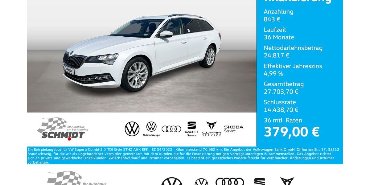 Skoda Superb 70.962 km 25.660 &euro; Bernsdorf 09337