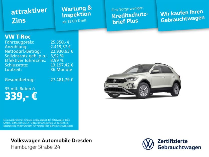 VW T-Roc 36.450 km 24.890 € Dresden 01067