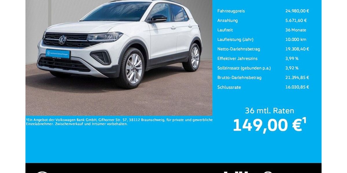 VW T-Cross 22.444 km 24.980 &euro; Trier 54292