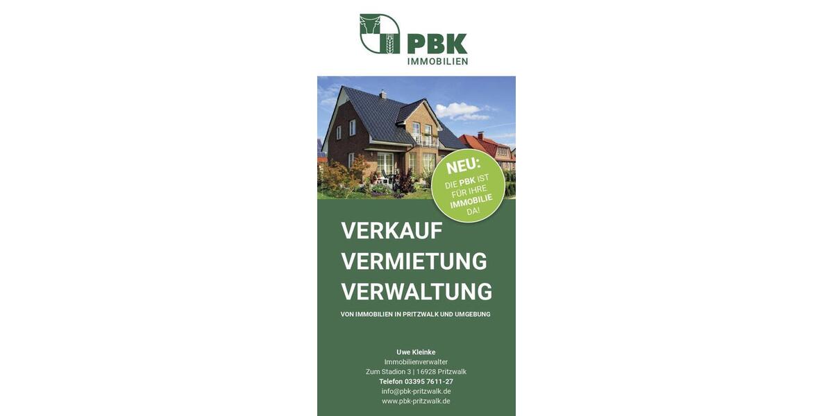 Gewerbeobjekt Pritzwalk - 165&euro; | Angebot:21500407