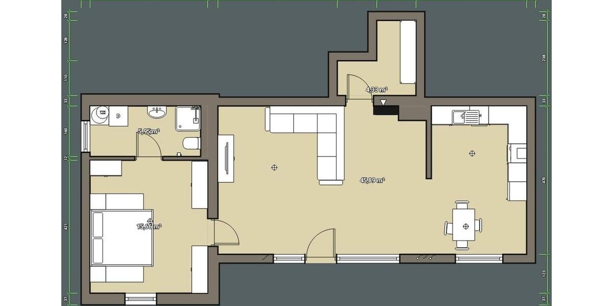 Etagenwohnung Weiskirchen - 2 Zimmer, 68 m&sup2;, 135.000&euro; | Angebot:27213202