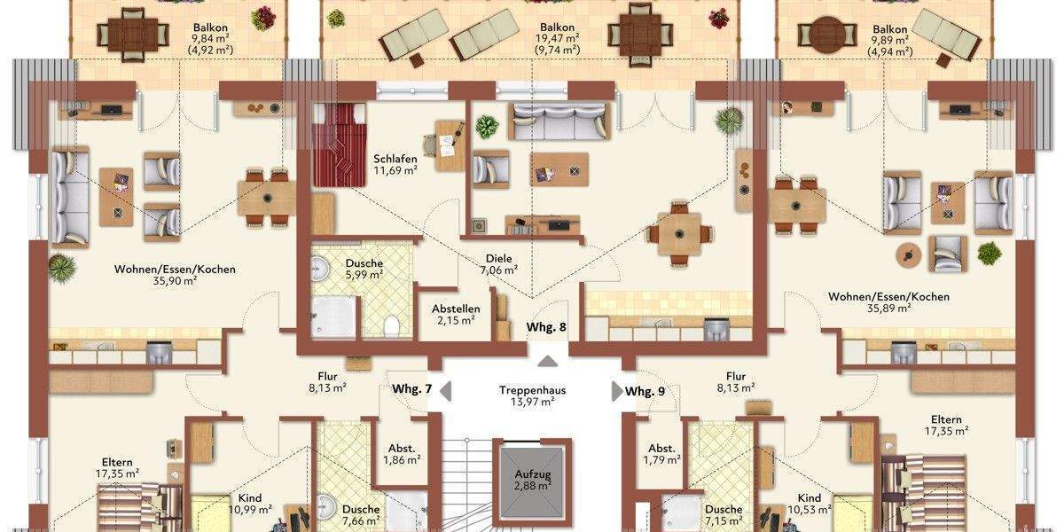 Etagenwohnung Bremerhaven Lehe - 2 Zimmer, 69 m&sup2;, 830&euro; | Angebot:25626811