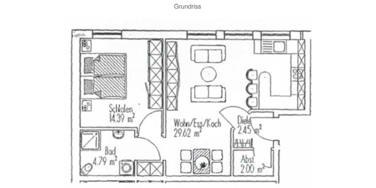 Etagenwohnung Nordhorn - 2 Zimmer, 51 m&sup2;, 920&euro; | Angebot:26021944