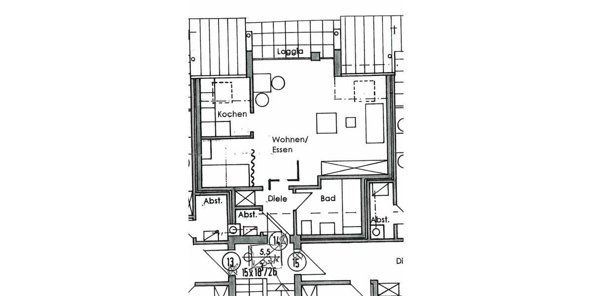 Dachgeschoßwohnung Walldürn - 1 Zimmer, 49 m&sup2;, 398&euro; | Angebot:26649913
