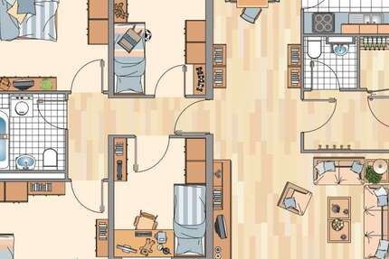 Wohnung Bonn Medinghoven - 5.5 Zimmer, 107 m&sup2;, 987&euro; | Angebot:26688225